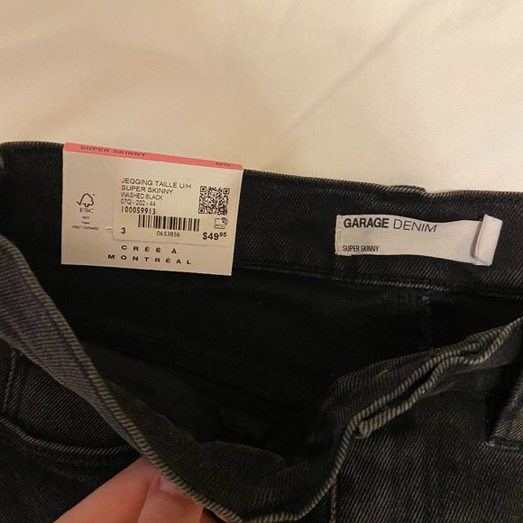 GARAGE Super Skinny Jeans Jeggings Washed Gray - Picture 3 of 5